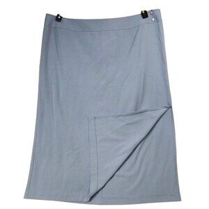 NEW Elemental Stretch Pencil Skirt Plus Size 26 Solid Light Blue Back Zip NWOT